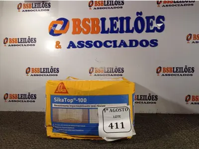 LOTE 411 - 01 CAIXA SIKA TOP 100 REVESTIMENTO IMPERMEABILIZANTE SEMI-FLEXIVEL 18KG. (NO ESTADO) ATENÇÃO! FAZER A VISITAÇÃO ANTES DE ARREMATAR, NÃO SABEMOS SE FUNCIONA. LEILÃO NÃO TEM GARANTIA E NEM DEVOLUÇÃO, SUJEITO A POSSÍVEIS AVARIAS VISÍVEIS/OCULTAS E/OU AUSÊNCIA DE COMPONENTES.