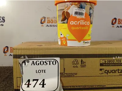 LOTE 474 - 06 REJUNTE ACRÍLICO DE 01KG CADA. (NO ESTADO) ATENÇÃO! FAZER A VISITAÇÃO ANTES DE ARREMATAR, NÃO SABEMOS SE FUNCIONA. LEILÃO NÃO TEM GARANTIA E NEM DEVOLUÇÃO, SUJEITO A POSSÍVEIS AVARIAS VISÍVEIS/OCULTAS E/OU AUSÊNCIA DE COMPONENTES.