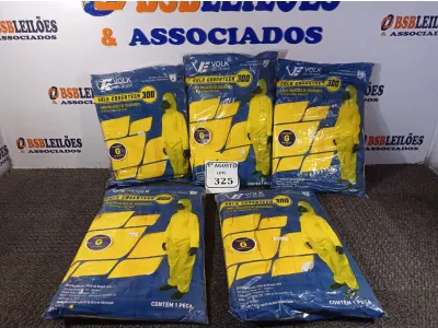LOTE 325 - 05 MACACÕES DE SEGURANÇA VOLH GOVERTECH 300 TAMANHO G. (NO ESTADO) ATENÇÃO! FAZER A VISITAÇÃO ANTES DE ARREMATAR, NÃO SABEMOS SE FUNCIONA. LEILÃO NÃO TEM GARANTIA E NEM DEVOLUÇÃO, SUJEITO A POSSÍVEIS AVARIAS VISÍVEIS/OCULTAS E/OU AUSÊNCIA DE COMPONENTES.