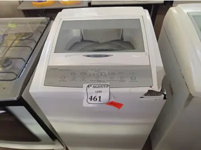 LOTE 461 - 01 MÁQUINA DE LAVAR ROUPAS BRASTEMP 6KG COM AVARIAS.  (NO ESTADO) ATENÇÃO! FAZER A VISITAÇÃO ANTES DE ARREMATAR, NÃO SABEMOS SE FUNCIONA. LEILÃO NÃO TEM GARANTIA E NEM DEVOLUÇÃO, SUJEITO A POSSÍVEIS AVARIAS VISÍVEIS/OCULTAS E/OU AUSÊNCIA DE COMPONENTES.