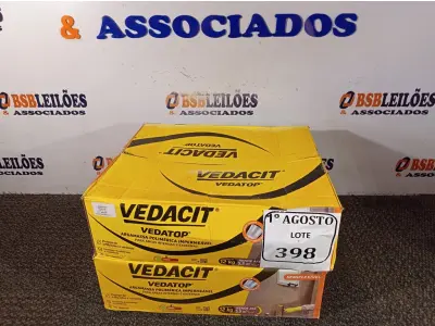 LOTE 398 - 02 CAIXAS DE VEDATOP ARGAMASSA POLIMÉRICA IMPERMEÁVEL 12KG. (NO ESTADO) ATENÇÃO! FAZER A VISITAÇÃO ANTES DE ARREMATAR, NÃO SABEMOS SE FUNCIONA. LEILÃO NÃO TEM GARANTIA E NEM DEVOLUÇÃO, SUJEITO A POSSÍVEIS AVARIAS VISÍVEIS/OCULTAS E/OU AUSÊNCIA DE COMPONENTES.
