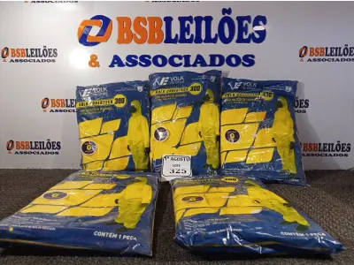 LOTE 325 - 05 MACACÕES DE SEGURANÇA VOLH GOVERTECH 300 TAMANHO G. (NO ESTADO) ATENÇÃO! FAZER A VISITAÇÃO ANTES DE ARREMATAR, NÃO SABEMOS SE FUNCIONA. LEILÃO NÃO TEM GARANTIA E NEM DEVOLUÇÃO, SUJEITO A POSSÍVEIS AVARIAS VISÍVEIS/OCULTAS E/OU AUSÊNCIA DE COMPONENTES.