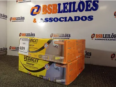 LOTE 489 - 02 CAIXAS DE VEDATOP ARGAMASSA POLIMÉRICA IMPERMEÁVEL 12KG. (NO ESTADO) ATENÇÃO! FAZER A VISITAÇÃO ANTES DE ARREMATAR, NÃO SABEMOS SE FUNCIONA. LEILÃO NÃO TEM GARANTIA E NEM DEVOLUÇÃO, SUJEITO A POSSÍVEIS AVARIAS VISÍVEIS/OCULTAS E/OU AUSÊNCIA DE COMPONENTES.