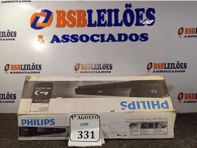 LOTE 331 - 01 APARELHO DE DVD BLURAY PHILIPS. (NO ESTADO) ATENÇÃO! FAZER A VISITAÇÃO ANTES DE ARREMATAR, NÃO SABEMOS SE FUNCIONA. LEILÃO NÃO TEM GARANTIA E NEM DEVOLUÇÃO, SUJEITO A POSSÍVEIS AVARIAS VISÍVEIS/OCULTAS E/OU AUSÊNCIA DE COMPONENTES.