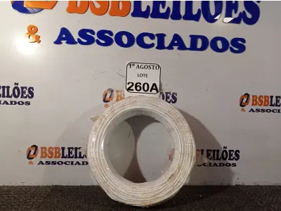 LOTE 260 - 01 ROLO DE CABO FLEXÍVEL 450/750VOLTS 1X4,00MM NA COR BRANCO. (NO ESTADO) ATENÇÃO! FAZER A VISITAÇÃO ANTES DE ARREMATAR, NÃO SABEMOS SE FUNCIONA. LEILÃO NÃO TEM GARANTIA E NEM DEVOLUÇÃO, SUJEITO A POSSÍVEIS AVARIAS VISÍVEIS/OCULTAS E/OU AUSÊNCIA DE COMPONENTES.