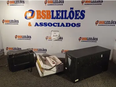 LOTE 319 - 01 SELADORA PEQUENA, 01 ESTABILIZADOR E 01 NOBREAK. (NO ESTADO) ATENÇÃO! FAZER A VISITAÇÃO ANTES DE ARREMATAR, NÃO SABEMOS SE FUNCIONA. LEILÃO NÃO TEM GARANTIA E NEM DEVOLUÇÃO, SUJEITO A POSSÍVEIS AVARIAS VISÍVEIS/OCULTAS E/OU AUSÊNCIA DE COMPONENTES.