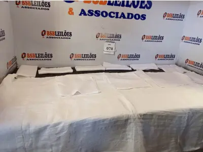 LOTE 078 - 01 TOALHA DE MESA EM LINHO NA COR BRANCA COM 11 GUARDANAPOS DE LINHO. (NO ESTADO EM QUE SE ENCONTRA) ATENÇÃO! FAZER A VISITAÇÃO ANTES DE ARREMATAR, NÃO SABEMOS SE FUNCIONA. LEILÃO NÃO TEM GARANTIA E NEM DEVOLUÇÃO, SUJEITO A POSSÍVEIS AVARIAS VISÍVEIS/OCULTAS E/OU AUSÊNCIA DE COMPONENTES.