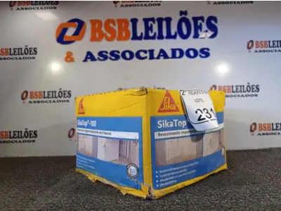 LOTE 231 - 01 SIKATOP -100 REVESTIMENTO IMPERMEABILIZANTE SEMI-FLEXIVEL. (NO ESTADO) ATENÇÃO! FAZER A VISITAÇÃO ANTES DE ARREMATAR, NÃO SABEMOS SE FUNCIONA. LEILÃO NÃO TEM GARANTIA E NEM DEVOLUÇÃO, SUJEITO A POSSÍVEIS AVARIAS VISÍVEIS/OCULTAS E/OU AUSÊNCIA DE COMPONENTES.