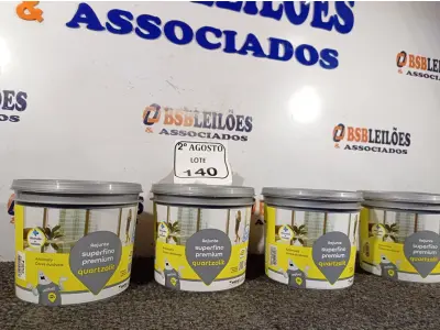LOTE 140 - 04 POTES DE REJUNTE SUPERFINO PREMIUM QUARTZOLIT DE 2KG CADA. (NO ESTADO) ATENÇÃO! FAZER A VISITAÇÃO ANTES DE ARREMATAR, NÃO SABEMOS SE FUNCIONA. LEILÃO NÃO TEM GARANTIA E NEM DEVOLUÇÃO, SUJEITO A POSSÍVEIS AVARIAS VISÍVEIS/OCULTAS E/OU AUSÊNCIA DE COMPONENTES.