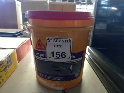 LOTE 156 - 02 BALDES DE IMPERSIKA LÍQUIDO ADITIVO PLASTIFICANTE PARA ARGAMASSA DE ASSENTAMENTO E REBOCO, 18 LITROS CADA. (NO ESTADO) ATENÇÃO! FAZER A VISITAÇÃO ANTES DE ARREMATAR, NÃO SABEMOS SE FUNCIONA. LEILÃO NÃO TEM GARANTIA E NEM DEVOLUÇÃO, SUJEITO A POSSÍVEIS AVARIAS VISÍVEIS/OCULTAS E/OU AUSÊNCIA DE COMPONENTES.