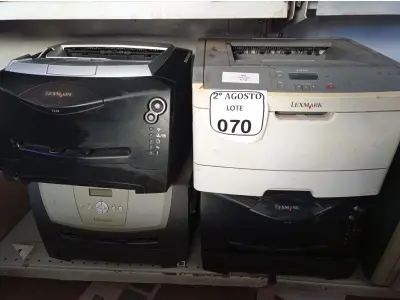 LOTE 070 - 05 IMPRESSORAS MARCAS E MODELO DIVERSOS E 03 APARELHOS DE FAX. (NO ESTADO) ATENÇÃO! FAZER A VISITAÇÃO ANTES DE ARREMATAR, NÃO SABEMOS SE FUNCIONA. LEILÃO NÃO TEM GARANTIA E NEM DEVOLUÇÃO, SUJEITO A POSSÍVEIS AVARIAS VISÍVEIS/OCULTAS E/OU AUSÊNCIA DE COMPONENTES.