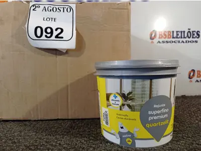 LOTE 092 - 04 POTES DE REJUNTE SUPERFINO PREMIUM QUARTZOLIT DE 2KG CADA. (NO ESTADO) ATENÇÃO! FAZER A VISITAÇÃO ANTES DE ARREMATAR, NÃO SABEMOS SE FUNCIONA. LEILÃO NÃO TEM GARANTIA E NEM DEVOLUÇÃO, SUJEITO A POSSÍVEIS AVARIAS VISÍVEIS/OCULTAS E/OU AUSÊNCIA DE COMPONENTES.