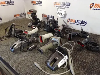 LOTE 004 - 01 LOTE COM VÁRIOS LEITORES DE CÓDIGOS DIVERSOS. (NO ESTADO) ATENÇÃO! FAZER A VISITAÇÃO ANTES DE ARREMATAR, NÃO SABEMOS SE FUNCIONA. LEILÃO NÃO TEM GARANTIA E NEM DEVOLUÇÃO, SUJEITO A POSSÍVEIS AVARIAS VISÍVEIS/OCULTAS E/OU AUSÊNCIA DE COMPONENTES.