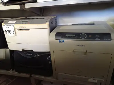 LOTE 070 - 05 IMPRESSORAS MARCAS E MODELO DIVERSOS E 03 APARELHOS DE FAX. (NO ESTADO) ATENÇÃO! FAZER A VISITAÇÃO ANTES DE ARREMATAR, NÃO SABEMOS SE FUNCIONA. LEILÃO NÃO TEM GARANTIA E NEM DEVOLUÇÃO, SUJEITO A POSSÍVEIS AVARIAS VISÍVEIS/OCULTAS E/OU AUSÊNCIA DE COMPONENTES.