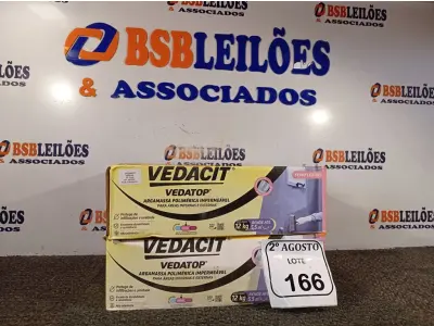 LOTE 166 - 02 VEDACIT ARGAMASSA POLIMÉRICA IMPERMEÁVEL 12KGS CADA. (NO ESTADO) ATENÇÃO! FAZER A VISITAÇÃO ANTES DE ARREMATAR, NÃO SABEMOS SE FUNCIONA. LEILÃO NÃO TEM GARANTIA E NEM DEVOLUÇÃO, SUJEITO A POSSÍVEIS AVARIAS VISÍVEIS/OCULTAS E/OU AUSÊNCIA DE COMPONENTES.