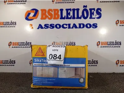 LOTE 084 - 01 SIKATOP -100 REVESTIMENTO IMPERMEABILIZANTE SEMI-FLEXIVE.L (NO ESTADO) ATENÇÃO! FAZER A VISITAÇÃO ANTES DE ARREMATAR, NÃO SABEMOS SE FUNCIONA. LEILÃO NÃO TEM GARANTIA E NEM DEVOLUÇÃO, SUJEITO A POSSÍVEIS AVARIAS VISÍVEIS/OCULTAS E/OU AUSÊNCIA DE COMPONENTES.