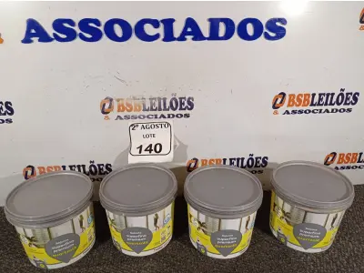 LOTE 140 - 04 POTES DE REJUNTE SUPERFINO PREMIUM QUARTZOLIT DE 2KG CADA. (NO ESTADO) ATENÇÃO! FAZER A VISITAÇÃO ANTES DE ARREMATAR, NÃO SABEMOS SE FUNCIONA. LEILÃO NÃO TEM GARANTIA E NEM DEVOLUÇÃO, SUJEITO A POSSÍVEIS AVARIAS VISÍVEIS/OCULTAS E/OU AUSÊNCIA DE COMPONENTES.