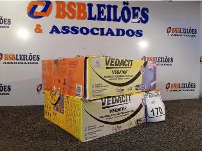 LOTE 170 - 02 VEDACIT ARGAMASSA POLIMÉRICA IMPERMEÁVEL 12KGS CADA. (NO ESTADO) ATENÇÃO! FAZER A VISITAÇÃO ANTES DE ARREMATAR, NÃO SABEMOS SE FUNCIONA. LEILÃO NÃO TEM GARANTIA E NEM DEVOLUÇÃO, SUJEITO A POSSÍVEIS AVARIAS VISÍVEIS/OCULTAS E/OU AUSÊNCIA DE COMPONENTES.