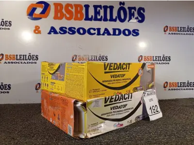 LOTE 192 - 02 VEDACIT ARGAMASSA POLIMÉRICA IMPERMEÁVEL 12KGS CADA. (NO ESTADO) ATENÇÃO! FAZER A VISITAÇÃO ANTES DE ARREMATAR, NÃO SABEMOS SE FUNCIONA. LEILÃO NÃO TEM GARANTIA E NEM DEVOLUÇÃO, SUJEITO A POSSÍVEIS AVARIAS VISÍVEIS/OCULTAS E/OU AUSÊNCIA DE COMPONENTES.