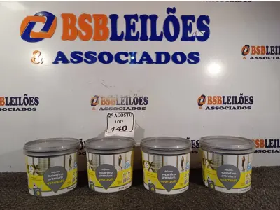 LOTE 140 - 04 POTES DE REJUNTE SUPERFINO PREMIUM QUARTZOLIT DE 2KG CADA. (NO ESTADO) ATENÇÃO! FAZER A VISITAÇÃO ANTES DE ARREMATAR, NÃO SABEMOS SE FUNCIONA. LEILÃO NÃO TEM GARANTIA E NEM DEVOLUÇÃO, SUJEITO A POSSÍVEIS AVARIAS VISÍVEIS/OCULTAS E/OU AUSÊNCIA DE COMPONENTES.