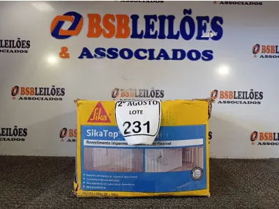 LOTE 231 - 01 SIKATOP -100 REVESTIMENTO IMPERMEABILIZANTE SEMI-FLEXIVEL. (NO ESTADO) ATENÇÃO! FAZER A VISITAÇÃO ANTES DE ARREMATAR, NÃO SABEMOS SE FUNCIONA. LEILÃO NÃO TEM GARANTIA E NEM DEVOLUÇÃO, SUJEITO A POSSÍVEIS AVARIAS VISÍVEIS/OCULTAS E/OU AUSÊNCIA DE COMPONENTES.