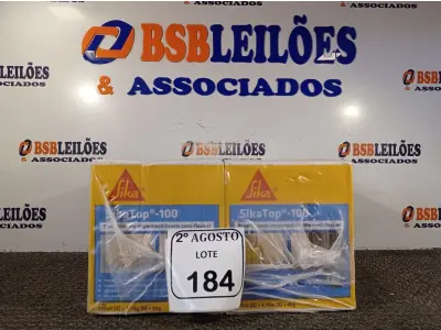 LOTE 184 - 04 CAIXAS SIKATOP-100 REVESTIMENTO IMPERMEABILIZANTE SEMI-FLEXIVEL DE 4KG CADA. (NO ESTADO) ATENÇÃO! FAZER A VISITAÇÃO ANTES DE ARREMATAR, NÃO SABEMOS SE FUNCIONA. LEILÃO NÃO TEM GARANTIA E NEM DEVOLUÇÃO, SUJEITO A POSSÍVEIS AVARIAS VISÍVEIS/OCULTAS E/OU AUSÊNCIA DE COMPONENTES.