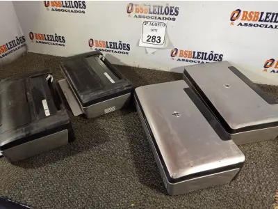 LOTE 283 - 04 SCANNERS MARCA HP. (NO ESTADO) ATENÇÃO! FAZER A VISITAÇÃO ANTES DE ARREMATAR, NÃO SABEMOS SE FUNCIONA. LEILÃO NÃO TEM GARANTIA E NEM DEVOLUÇÃO, SUJEITO A POSSÍVEIS AVARIAS VISÍVEIS/OCULTAS E/OU AUSÊNCIA DE COMPONENTES.