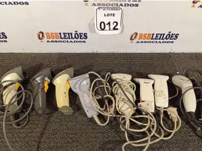 LOTE 012 - 08 LEITORES DE CÓDIGO DE BARRAS MARCAS E MODELOS DIVERSOS. (NO ESTADO) ATENÇÃO! FAZER A VISITAÇÃO ANTES DE ARREMATAR, NÃO SABEMOS SE FUNCIONA. LEILÃO NÃO TEM GARANTIA E NEM DEVOLUÇÃO, SUJEITO A POSSÍVEIS AVARIAS VISÍVEIS/OCULTAS E/OU AUSÊNCIA DE COMPONENTES.