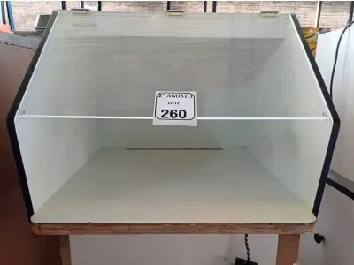 LOTE 260 - 01 CABINE ASSÉPTICA. (NO ESTADO) ATENÇÃO! FAZER A VISITAÇÃO ANTES DE ARREMATAR, NÃO SABEMOS SE FUNCIONA. LEILÃO NÃO TEM GARANTIA E NEM DEVOLUÇÃO, SUJEITO A POSSÍVEIS AVARIAS VISÍVEIS/OCULTAS E/OU AUSÊNCIA DE COMPONENTES.