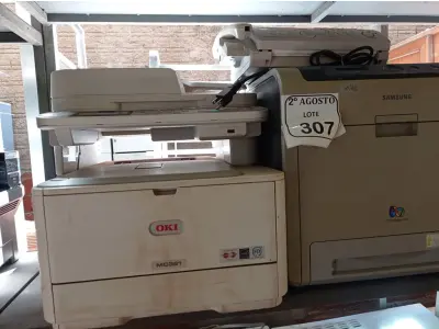 LOTE 307 - 01 APARELHO DE FAX, 02 IMPRESSORAS SENDO UMA SAMSUMG COLORIDA MODELO CLT670ND E UMA MULTIFUNCIONAL OK. (NO ESTADO) ATENÇÃO! FAZER A VISITAÇÃO ANTES DE ARREMATAR, NÃO SABEMOS SE FUNCIONA. LEILÃO NÃO TEM GARANTIA E NEM DEVOLUÇÃO, SUJEITO A POSSÍVEIS AVARIAS VISÍVEIS/OCULTAS E/OU AUSÊNCIA DE COMPONENTES.