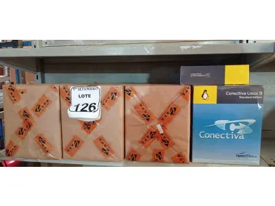 LOTE 126 - 01 LOTE COM VÁRIOS KITS DE SISTEMA OPERACIONAL E APLICATIVOS PARA ESTAÇÕES DE TRABALHO E SERVIDORES. (NO ESTADO) ATENÇÃO! FAZER A VISITAÇÃO ANTES DE ARREMATAR, NÃO SABEMOS SE FUNCIONA. LEILÃO NÃO TEM GARANTIA E NEM DEVOLUÇÃO, SUJEITO A POSSÍVEIS AVARIAS VISÍVEIS/OCULTAS E/OU AUSÊNCIA DE COMPONENTES.