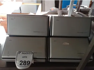 LOTE 289 - 06 SCANNERS DA MARCA FUJITSU. (NO ESTADO) ATENÇÃO! FAZER A VISITAÇÃO ANTES DE ARREMATAR, NÃO SABEMOS SE FUNCIONA. LEILÃO NÃO TEM GARANTIA E NEM DEVOLUÇÃO, SUJEITO A POSSÍVEIS AVARIAS VISÍVEIS/OCULTAS E/OU AUSÊNCIA DE COMPONENTES.