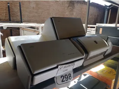 LOTE 298 - 06 SCANNERS MARCAS E MODELOS DIVERSOS. (NO ESTADO) ATENÇÃO! FAZER A VISITAÇÃO ANTES DE ARREMATAR, NÃO SABEMOS SE FUNCIONA. LEILÃO NÃO TEM GARANTIA E NEM DEVOLUÇÃO, SUJEITO A POSSÍVEIS AVARIAS VISÍVEIS/OCULTAS E/OU AUSÊNCIA DE COMPONENTES.