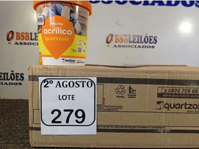 LOTE 279 - 06 REJUNTES ACRÍLICO 1KG CADA. (NO ESTADO) ATENÇÃO! FAZER A VISITAÇÃO ANTES DE ARREMATAR, NÃO SABEMOS SE FUNCIONA. LEILÃO NÃO TEM GARANTIA E NEM DEVOLUÇÃO, SUJEITO A POSSÍVEIS AVARIAS VISÍVEIS/OCULTAS E/OU AUSÊNCIA DE COMPONENTES.
