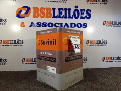 LOTE 260 - 01 LATA DE TINTA TEXTURATTO PREMIUM EFEITO RÚSTICO INTERIOR/EXTERIOR SUVINIL 25KG. (NO ESTADO) ATENÇÃO! FAZER A VISITAÇÃO ANTES DE ARREMATAR, NÃO SABEMOS SE FUNCIONA. LEILÃO NÃO TEM GARANTIA E NEM DEVOLUÇÃO, SUJEITO A POSSÍVEIS AVARIAS VISÍVEIS/OCULTAS E/OU AUSÊNCIA DE COMPONENTES.