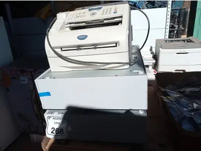 LOTE 268 - 03 GAVETAS PARA IMPRESSORAS SAMSUMG MODELO SCX755A, 01 APARELHO DE FAX E 01 CAIXA COM GRANDE QUANTIDADE DE CABOS. (NO ESTADO) ATENÇÃO! FAZER A VISITAÇÃO ANTES DE ARREMATAR, NÃO SABEMOS SE FUNCIONA. LEILÃO NÃO TEM GARANTIA E NEM DEVOLUÇÃO, SUJEITO A POSSÍVEIS AVARIAS VISÍVEIS/OCULTAS E/OU AUSÊNCIA DE COMPONENTES.
