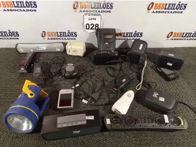 LOTE 028 - 01 LOTE COM ELETRÔNICOS DIVERSOS. (NO ESTADO) ATENÇÃO! FAZER A VISITAÇÃO ANTES DE ARREMATAR, NÃO SABEMOS SE FUNCIONA. LEILÃO NÃO TEM GARANTIA E NEM DEVOLUÇÃO, SUJEITO A POSSÍVEIS AVARIAS VISÍVEIS/OCULTAS E/OU AUSÊNCIA DE COMPONENTES.