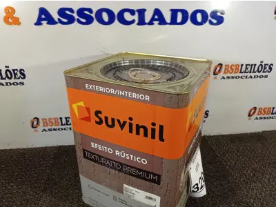 LOTE 320 - 01 LATA DE TINTA TEXTURATTO PREMIUM EFEITO RÚSTICO INTERIOR/EXTERIOR SUVINIL 25KG. (NO ESTADO) ATENÇÃO! FAZER A VISITAÇÃO ANTES DE ARREMATAR, NÃO SABEMOS SE FUNCIONA. LEILÃO NÃO TEM GARANTIA E NEM DEVOLUÇÃO, SUJEITO A POSSÍVEIS AVARIAS VISÍVEIS/OCULTAS E/OU AUSÊNCIA DE COMPONENTES.