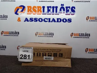 LOTE 281 - 06 REJUNTES ACRÍLICO NA COR CORDA DE 01KG CADA. (NO ESTADO) ATENÇÃO! FAZER A VISITAÇÃO ANTES DE ARREMATAR, NÃO SABEMOS SE FUNCIONA. LEILÃO NÃO TEM GARANTIA E NEM DEVOLUÇÃO, SUJEITO A POSSÍVEIS AVARIAS VISÍVEIS/OCULTAS E/OU AUSÊNCIA DE COMPONENTES.