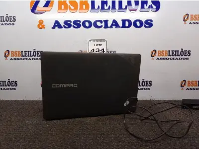 LOTE 434 - 01 NOTE BOOK MARCA COMPAC COM FONTE. (NO ESTADO) ATENÇÃO! FAZER A VISITAÇÃO ANTES DE ARREMATAR, NÃO SABEMOS SE FUNCIONA. LEILÃO NÃO TEM GARANTIA E NEM DEVOLUÇÃO, SUJEITO A POSSÍVEIS AVARIAS VISÍVEIS/OCULTAS E/OU AUSÊNCIA DE COMPONENTES.