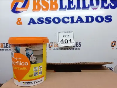 LOTE 401 - 06 REJUNTES ACRÍLICO NA COR CORDA DE 01KG CADA. (NO ESTADO) ATENÇÃO! FAZER A VISITAÇÃO ANTES DE ARREMATAR, NÃO SABEMOS SE FUNCIONA. LEILÃO NÃO TEM GARANTIA E NEM DEVOLUÇÃO, SUJEITO A POSSÍVEIS AVARIAS VISÍVEIS/OCULTAS E/OU AUSÊNCIA DE COMPONENTES.