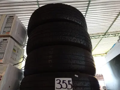 LOTE 355 - 04 PNEUS MEIA VIDA 215/55/18. (NO ESTADO) ATENÇÃO! FAZER A VISITAÇÃO ANTES DE ARREMATAR, NÃO SABEMOS SE FUNCIONA. LEILÃO NÃO TEM GARANTIA E NEM DEVOLUÇÃO, SUJEITO A POSSÍVEIS AVARIAS VISÍVEIS/OCULTAS E/OU AUSÊNCIA DE COMPONENTES.