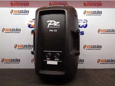 LOTE 357 - 01 CAIXA DE SOM PZ PRO PASSIVE MODELO PX-12. (NO ESTADO) ATENÇÃO! FAZER A VISITAÇÃO ANTES DE ARREMATAR, NÃO SABEMOS SE FUNCIONA. LEILÃO NÃO TEM GARANTIA E NEM DEVOLUÇÃO, SUJEITO A POSSÍVEIS AVARIAS VISÍVEIS/OCULTAS E/OU AUSÊNCIA DE COMPONENTES.