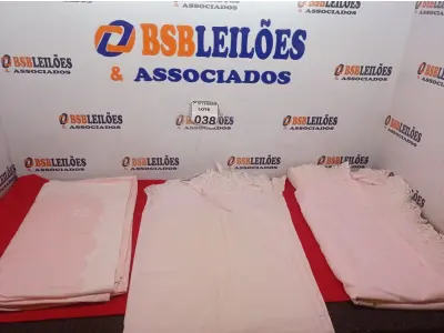 LOTE 038 - 01 COBRE LEITO, 01 COLCHA E 03 FRONHAS BORDADOS NA COR ROSA. (NO ESTADO) ATENÇÃO! FAZER A VISITAÇÃO ANTES DE ARREMATAR, NÃO SABEMOS SE FUNCIONA. LEILÃO NÃO TEM GARANTIA E NEM DEVOLUÇÃO, SUJEITO A POSSÍVEIS AVARIAS VISÍVEIS/OCULTAS E/OU AUSÊNCIA DE COMPONENTES.