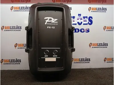 LOTE 117 - 01 CAIXA DE SOM PASSIVA MODELO PX-12. (NO ESTADO) ATENÇÃO! FAZER A VISITAÇÃO ANTES DE ARREMATAR, NÃO SABEMOS SE FUNCIONA. LEILÃO NÃO TEM GARANTIA E NEM DEVOLUÇÃO, SUJEITO A POSSÍVEIS AVARIAS VISÍVEIS/OCULTAS E/OU AUSÊNCIA DE COMPONENTES.
