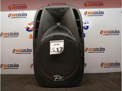 LOTE 117 - 01 CAIXA DE SOM PASSIVA MODELO PX-12. (NO ESTADO) ATENÇÃO! FAZER A VISITAÇÃO ANTES DE ARREMATAR, NÃO SABEMOS SE FUNCIONA. LEILÃO NÃO TEM GARANTIA E NEM DEVOLUÇÃO, SUJEITO A POSSÍVEIS AVARIAS VISÍVEIS/OCULTAS E/OU AUSÊNCIA DE COMPONENTES.