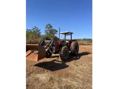 LOTE 008 - 01 TRATOR MF 292 4X4, ANO 1993, MOTOR, BOMBA, BICOS INJETORES FEITO, CAIXA DE CÂMBIO REVISADA ESTA COM APENAS 10 HORAS DE USO APÓS TER SIDO FEITO, CONJUNTO FRONTAL BALDAN ANO 2016 (NO ESTADO)