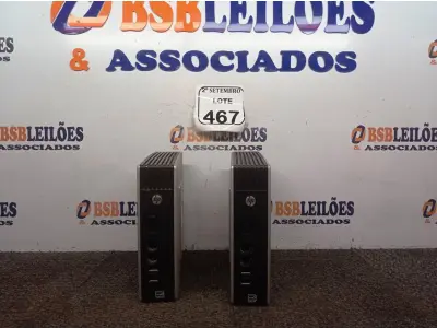 LOTE 467 - 02 MINI CPUS HP. (NO ESTADO) ATENÇÃO! FAZER A VISITAÇÃO ANTES DE ARREMATAR, NÃO SABEMOS SE FUNCIONA. LEILÃO NÃO TEM GARANTIA E NEM DEVOLUÇÃO, SUJEITO A POSSÍVEIS AVARIAS VISÍVEIS/OCULTAS E/OU AUSÊNCIA DE COMPONENTES.