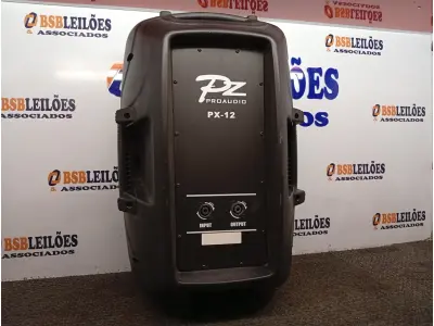 LOTE 229 - 01 CAIXA DE SOM PASSIVA MODELO PX-12. (NO ESTADO) ATENÇÃO! FAZER A VISITAÇÃO ANTES DE ARREMATAR, NÃO SABEMOS SE FUNCIONA. LEILÃO NÃO TEM GARANTIA E NEM DEVOLUÇÃO, SUJEITO A POSSÍVEIS AVARIAS VISÍVEIS/OCULTAS E/OU AUSÊNCIA DE COMPONENTES.