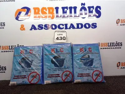 LOTE 430 - 03 CAPAS DE PROTEÇÃO P/ CAIXA D`ÁGUA KLC PVC REFORÇADA 100% POLIESTER. (NO ESTADO) ATENÇÃO! FAZER A VISITAÇÃO ANTES DE ARREMATAR, NÃO SABEMOS SE FUNCIONA. LEILÃO NÃO TEM GARANTIA E NEM DEVOLUÇÃO, SUJEITO A POSSÍVEIS AVARIAS VISÍVEIS/OCULTAS E/OU AUSÊNCIA DE COMPONENTES.